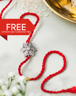 * FREE Red Metal Pearl Floral Rakhi - LIMITED