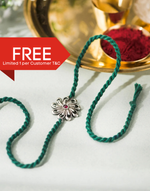*FREE Multi Metal Floral Oxidised Rakhi - LIMITED