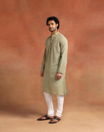 Green Cotton Long Kurta