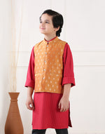 Yellow Cotton Silk Blend Cutwork Jacket