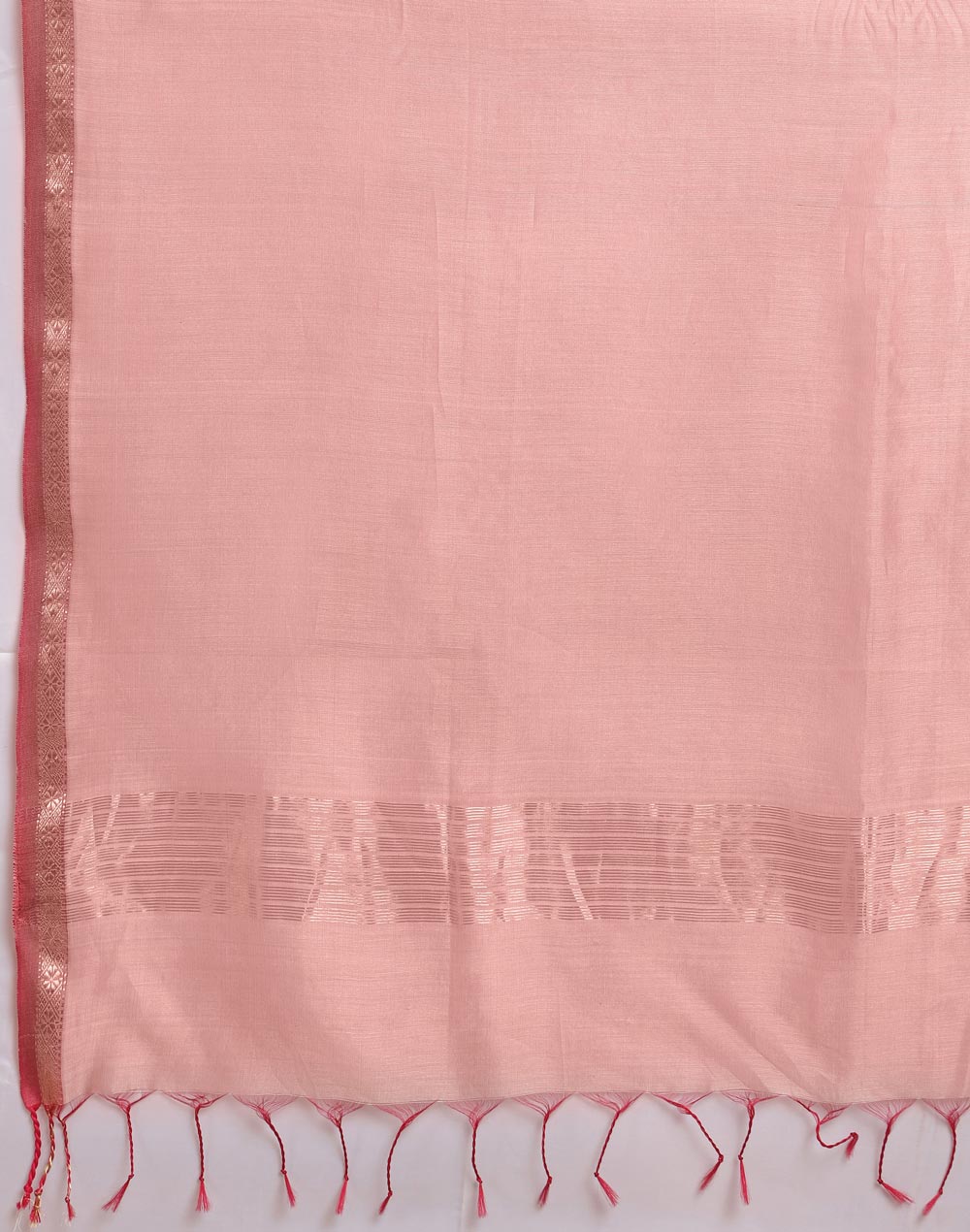 Pink Cotton Silk Blend Maheshwari Dupatta