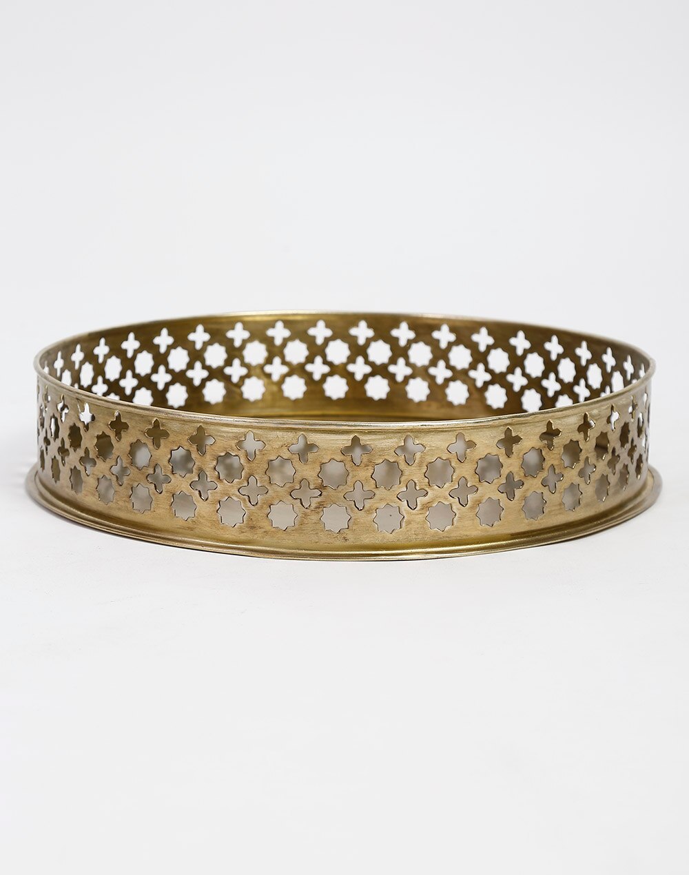 Brass Metal Yug Cutwork Tray
