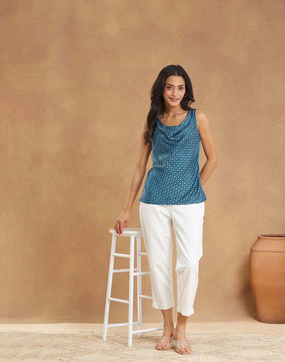 Blue Viscose Top