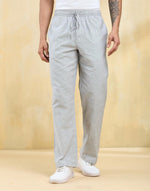 Grey Cotton Drawstring Pant