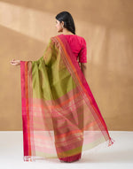 Green Cotton Silk Blend Maheshwari Woven Wonders Sari
