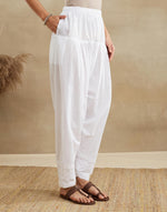 White Cotton Chikankari Salwar
