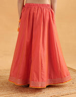 Pink Cotton Silk Blend Embroidered 3pc Ganga Lehenga Set