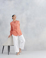 Orange Rayon Blend Allure Shirt