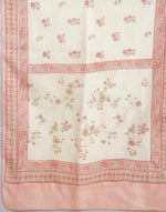 Pink Cotton Silk Hand Block Printed Stole