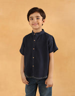 Navy Cotton Shirt