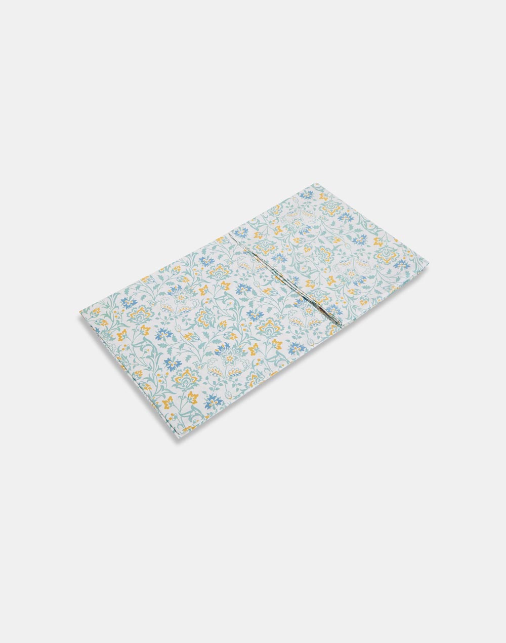 Teal Cotton Printed Bed Sheet With 2 Pillow Covers