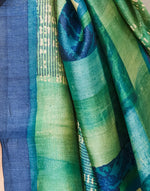 Green Silk Hand Block Print Dupatta