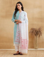 Natural Cotton Silk Blend Chikankari Dupatta