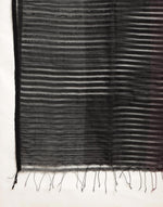 Black Cotton Silk Maheshwari Stole