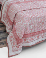 Red Iznik Cotton Quilt Printed Double