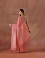 Pink Silk Blend Sari