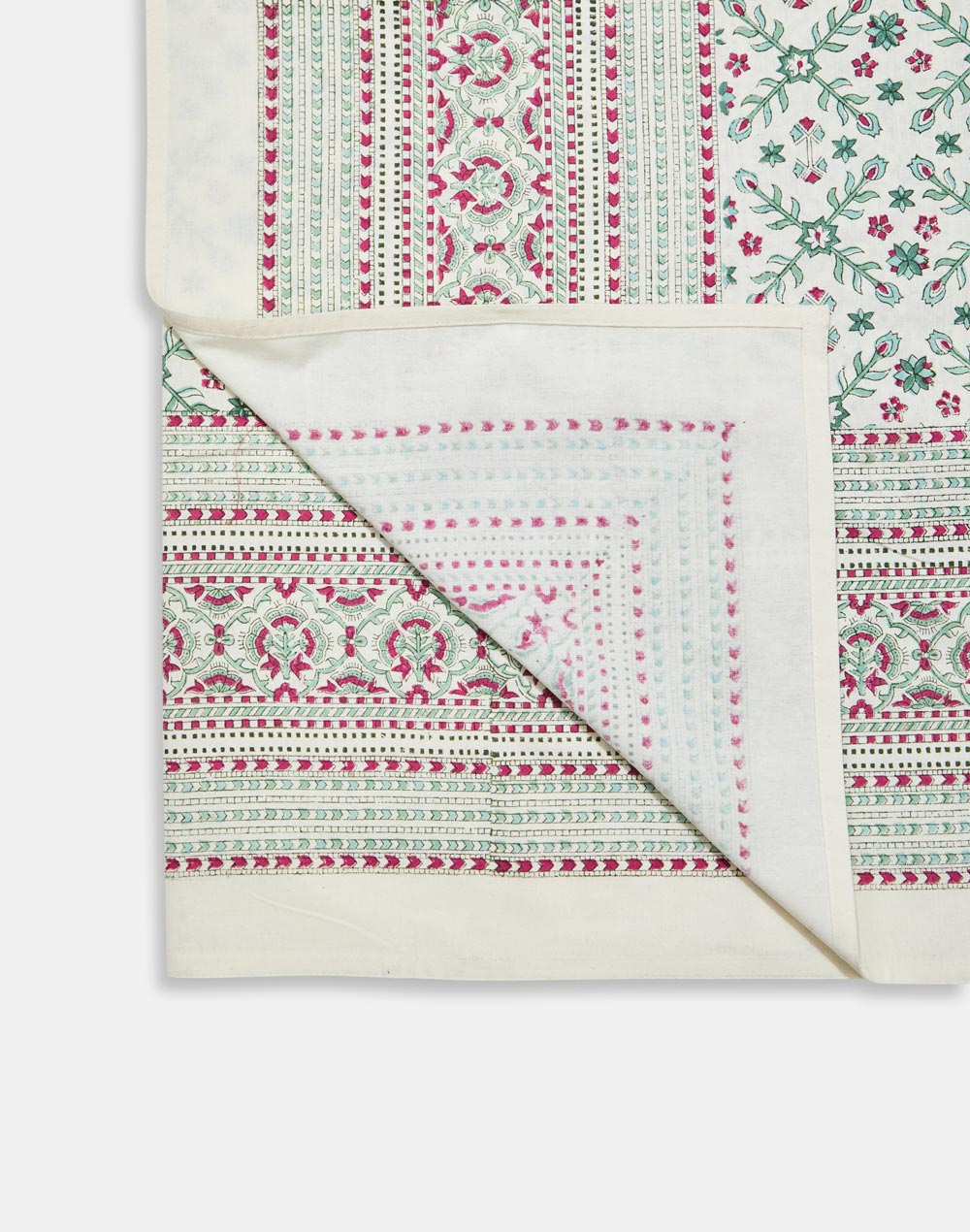 Gulbagh Hand Block Printed Cotton Table Cover