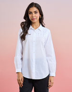 Applique detail on the White Applique Shirt