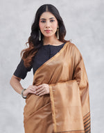 Brown Silk Blend Sari