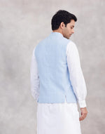 Blue Cotton Nehru Jacket