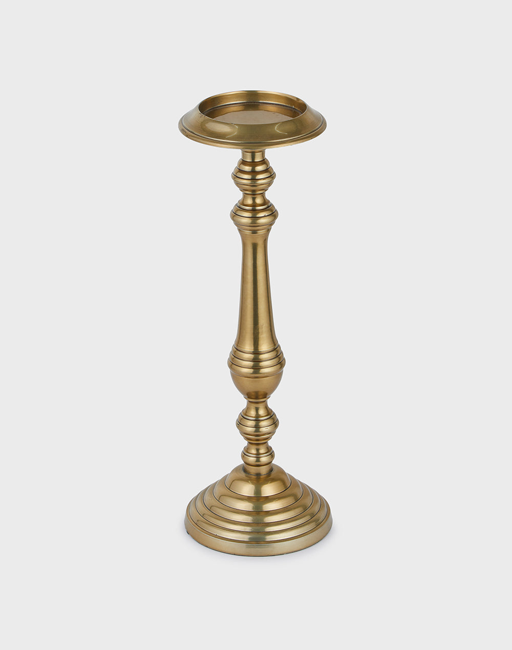 Antique Brass Inaaya Pillar Candle Holder