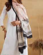 Natural Cotton Silk Bagh Printed Stole