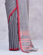 Grey Cotton Sari