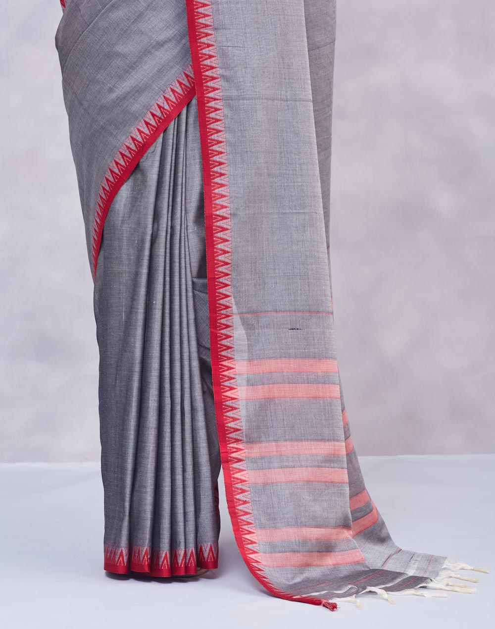 Grey Cotton Sari
