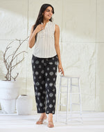 White Cotton Striped Top