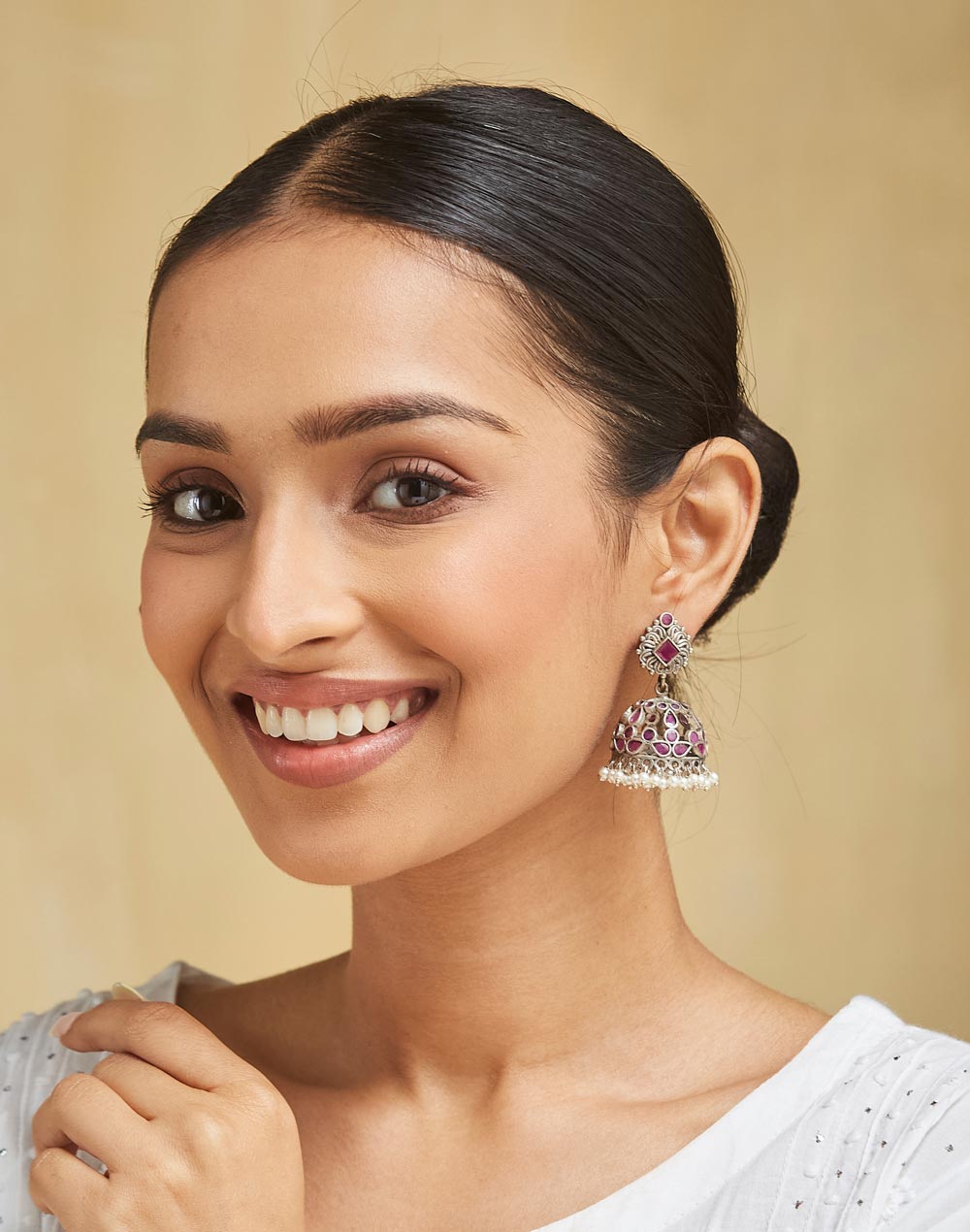 Metal Jhumka Earrings