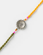 Multi Metal Oxidised Floral Rakhi