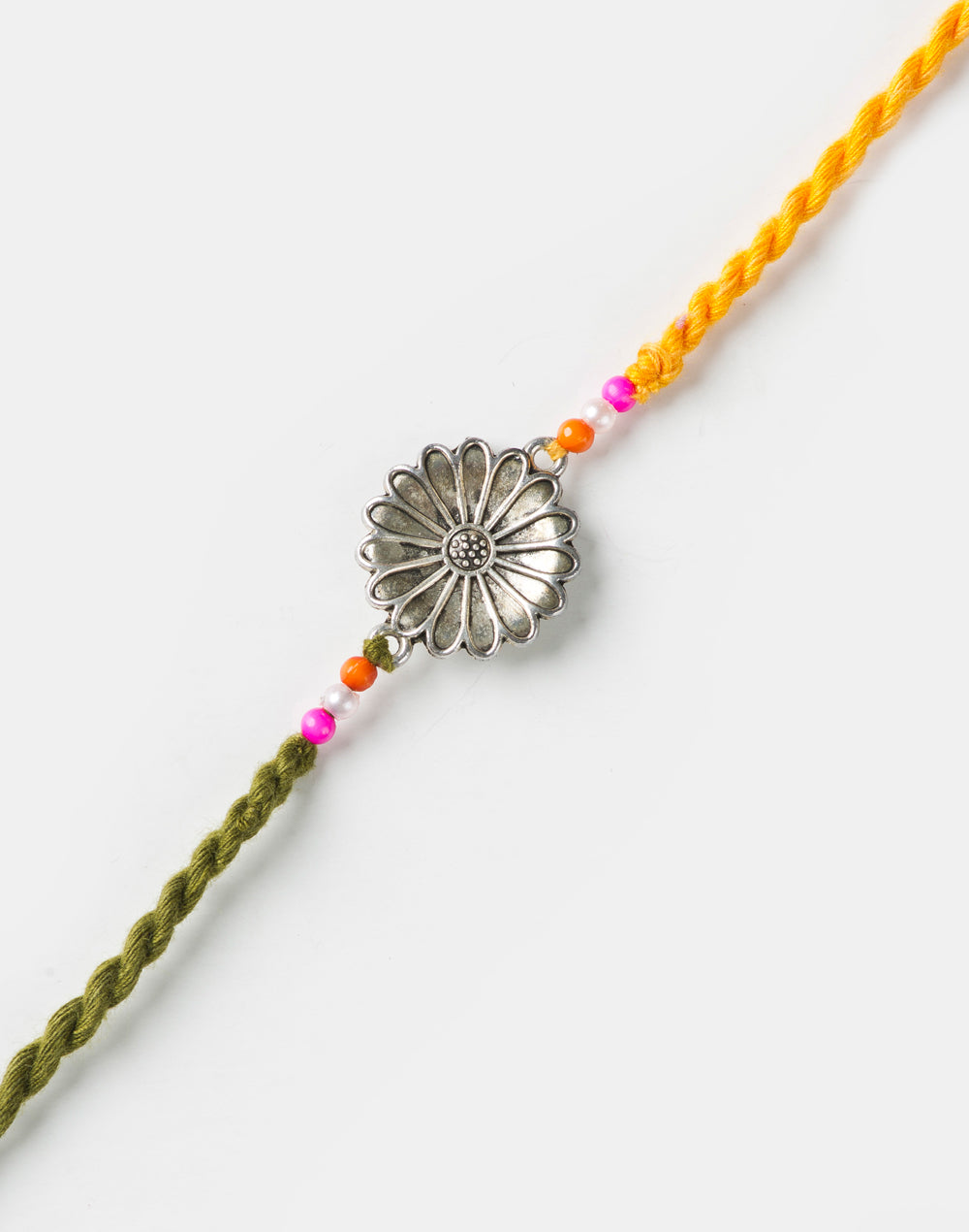 Multi Metal Oxidised Floral Rakhi