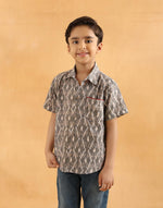 Black Cotton Ikat Shirt