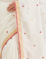 Natural Cotton Silk Blend Woven Wonders Chanderi Sari