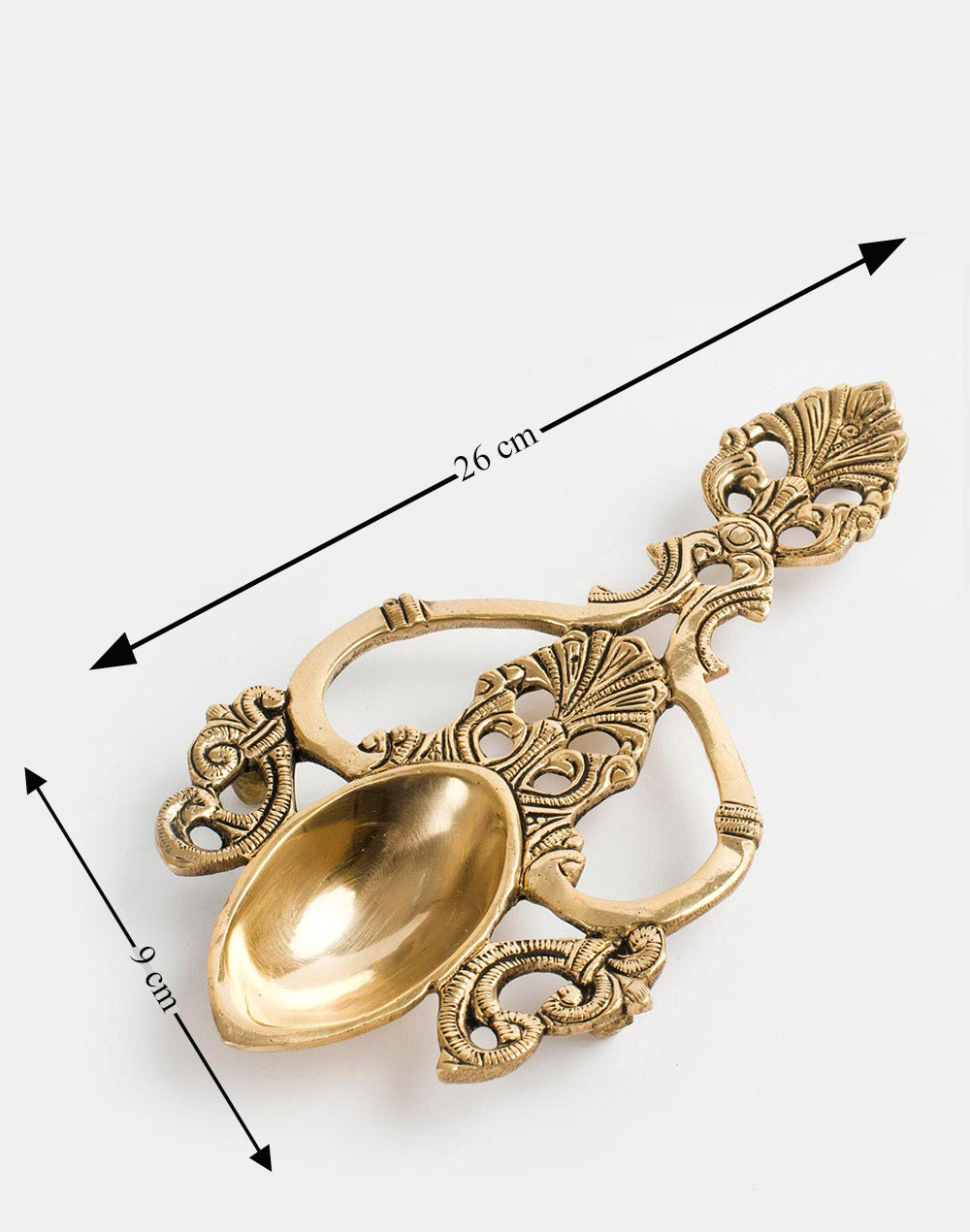 Gold Mehnoor Metal Puja Diya Gift Set