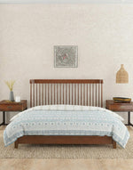 Blue Megh Hand Block Printed Cotton Quilt