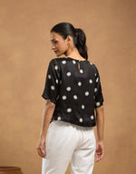Black Viscose Short Top