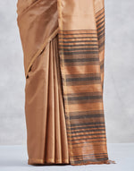 Brown Silk Blend Sari