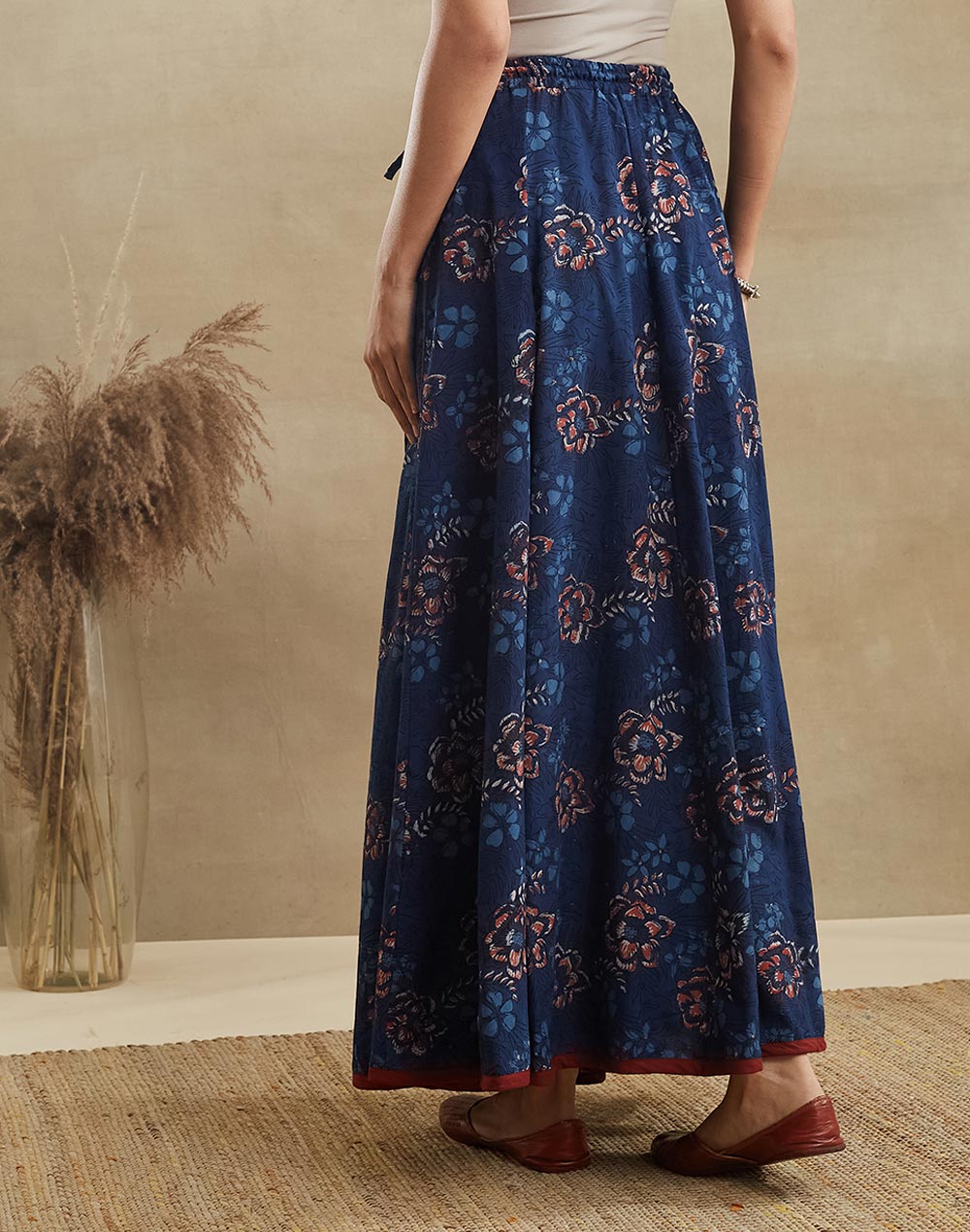 Indigo Cotton Ghera Skirt