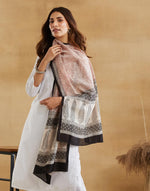Natural Cotton Silk Bagh Printed Stole