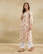 White Cotton Long Kurta