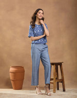 Blue Cotton Short Top