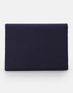 Navy Hand Embroidered Clutch