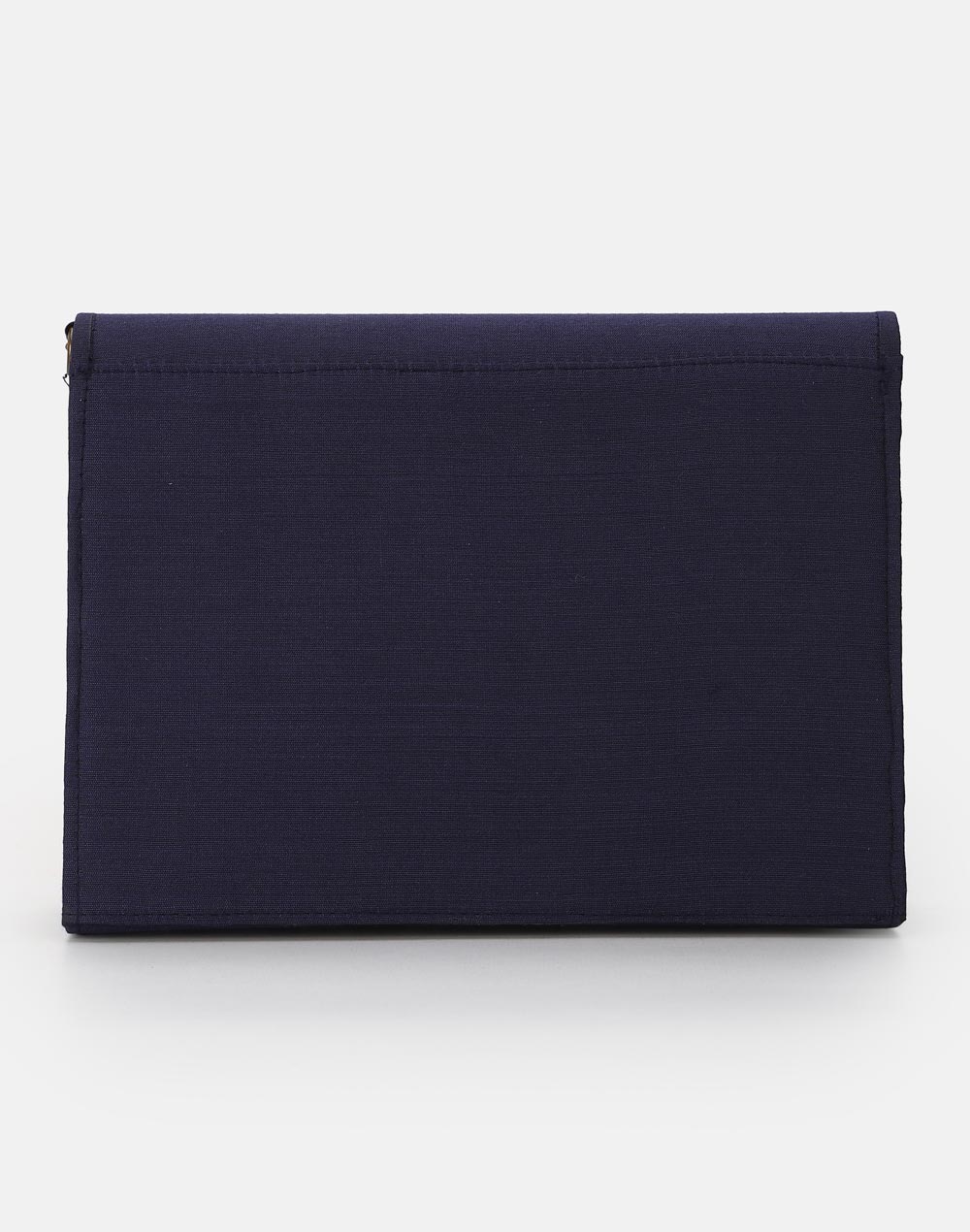 Navy Hand Embroidered Clutch