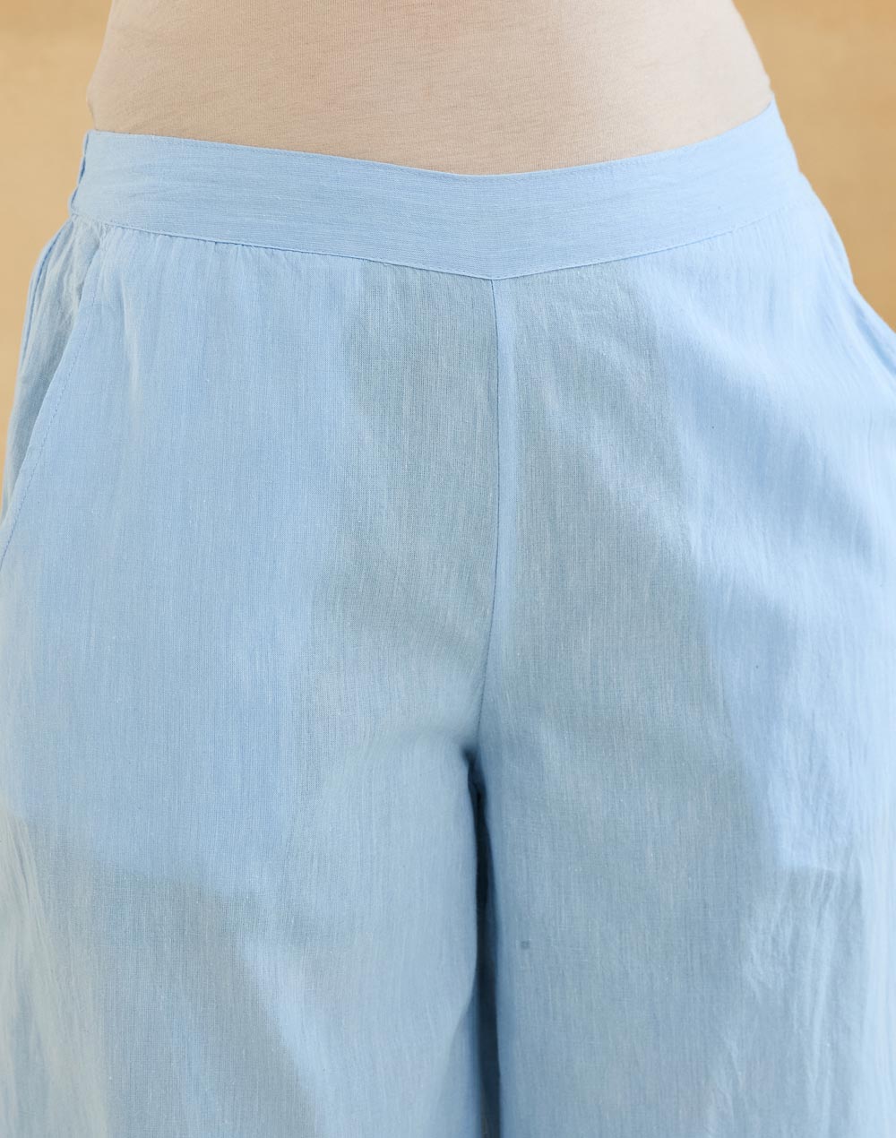 Light Blue Cotton Chikankari Cullotes
