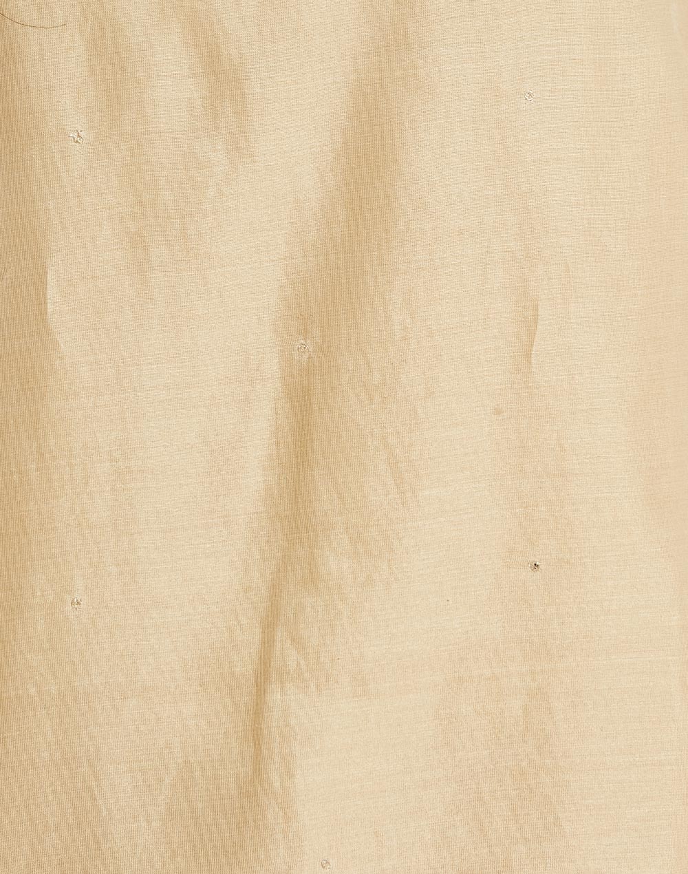 Beige Cotton Silk Embroidered Slim Fit Short Kurta