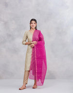 Pink Cotton Silk Blend Dupatta