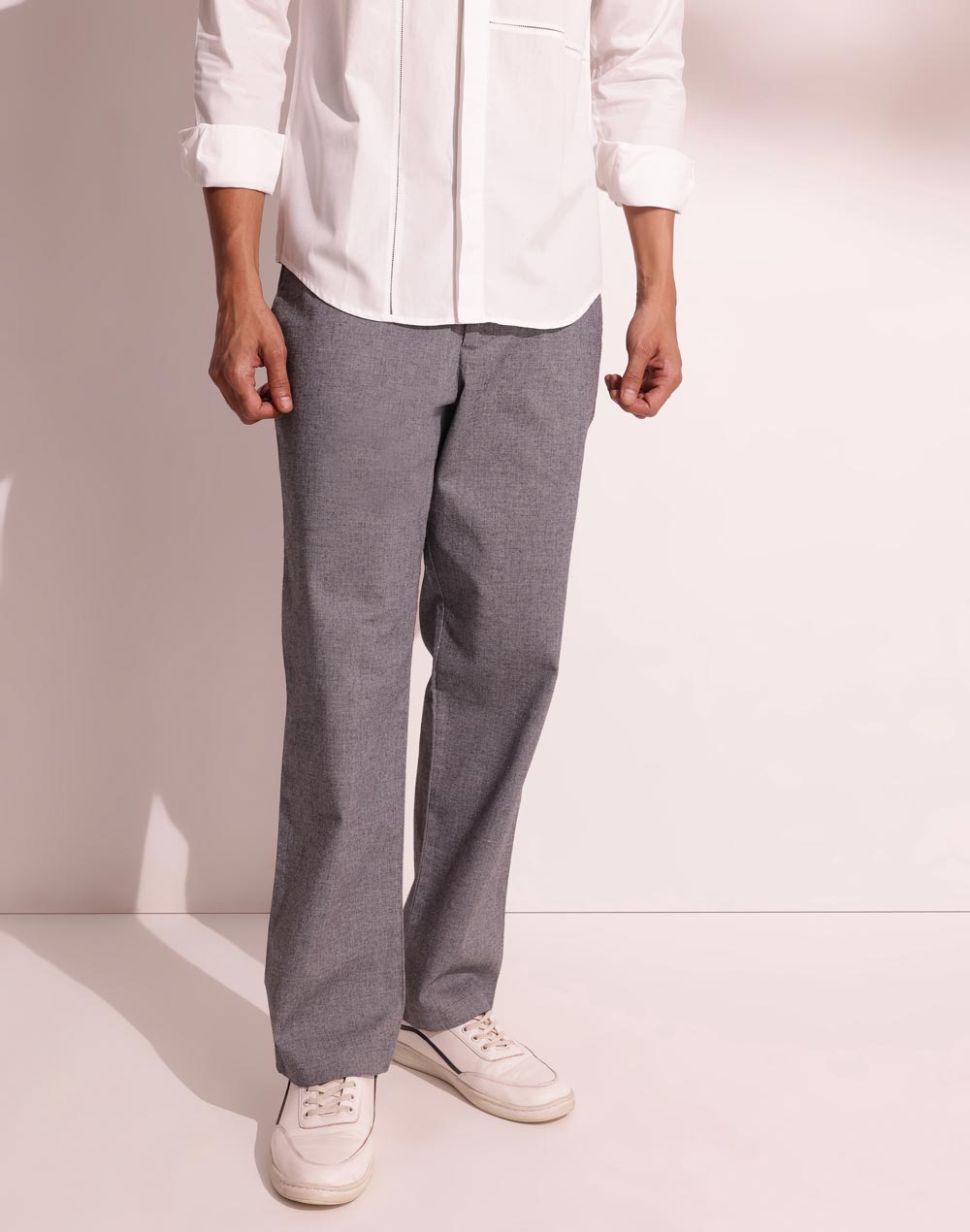 Blue Cotton Blend 808 Straight Leg Pant