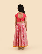 Pink Cotton Printed 3pc Lehenga Set