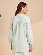 Green Cotton Chikankari Clara Tunic
